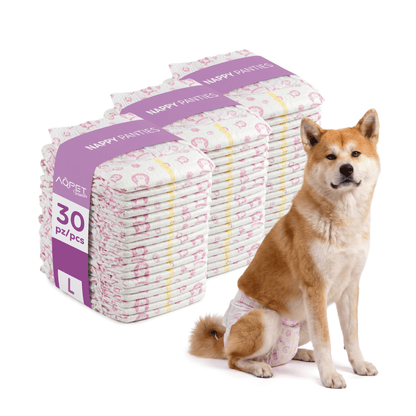 AqpetFriends Nappy Panties Pannolini Assorbenti a Mutandina per Cani 30 pz