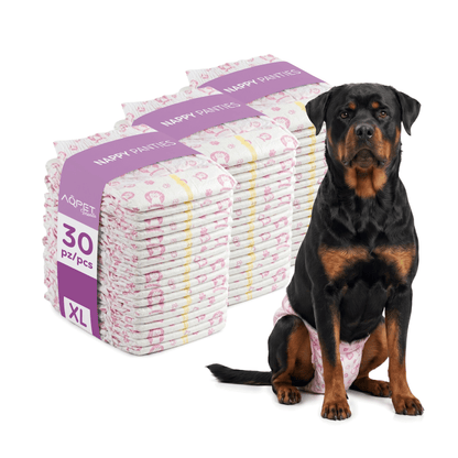 AqpetFriends Nappy Panties Pannolini Assorbenti a Mutandina per Cani 30 pz