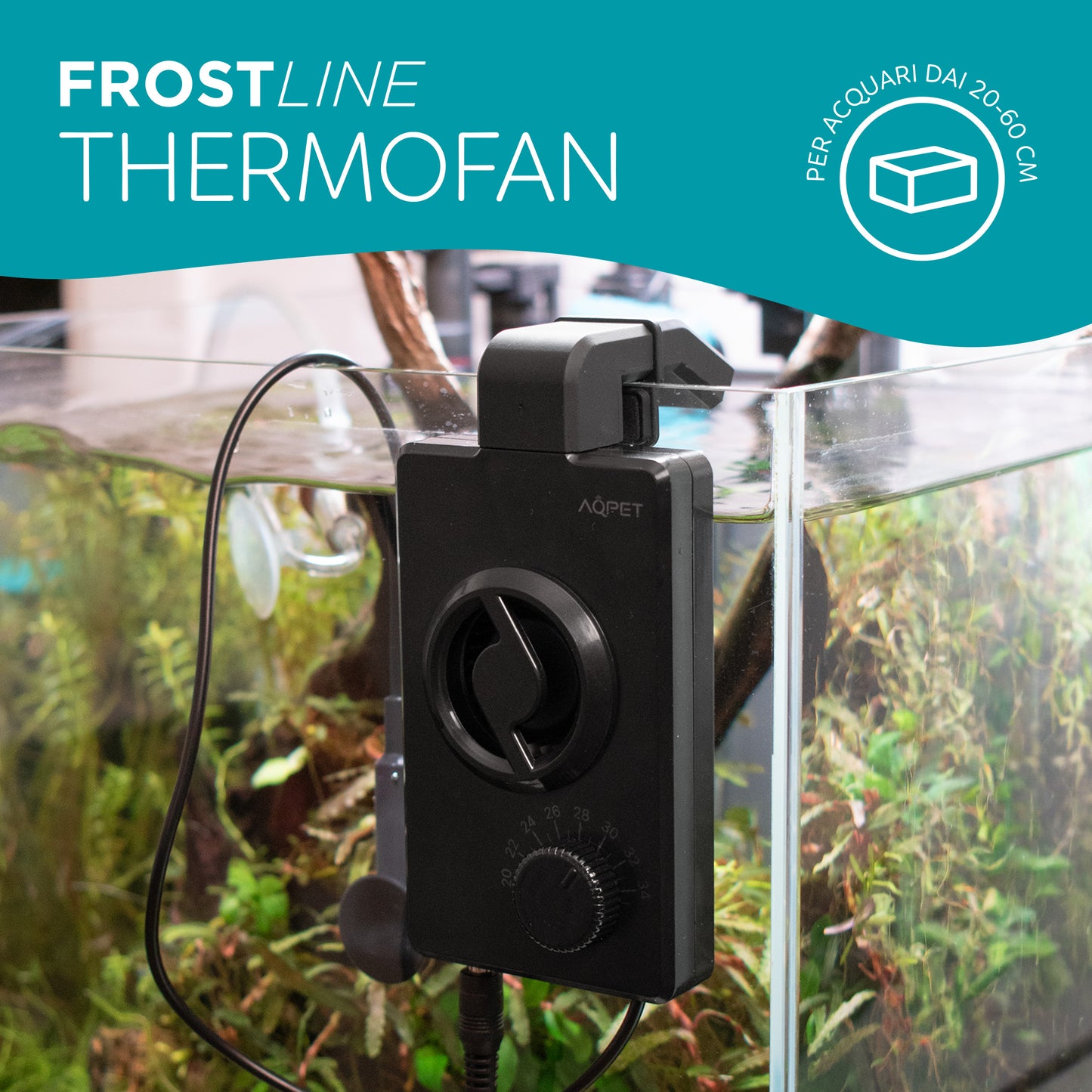 Aqpet FROSTLINE Thermofan Sistema di Raffreddamento per Acquari con Controller e Ventola singola