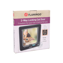 Flamingo Fanni Gattaiola 2 Impostazioni Nero Per Porte Con Qualsiasi Spessore 19,2x20cm