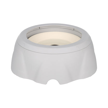 Flamingo Spill Ciotola Per Acqua Rotonda Antigoccia Grigio Per Cani Dal Pelo e/o Orecchie Lunghe 1,2L
