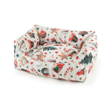 LeoPet Rodi Cuccia Rettangolare Con Decorazione Natalizia Assortita E Cuscino Estraibile Per Cani 70x85cm