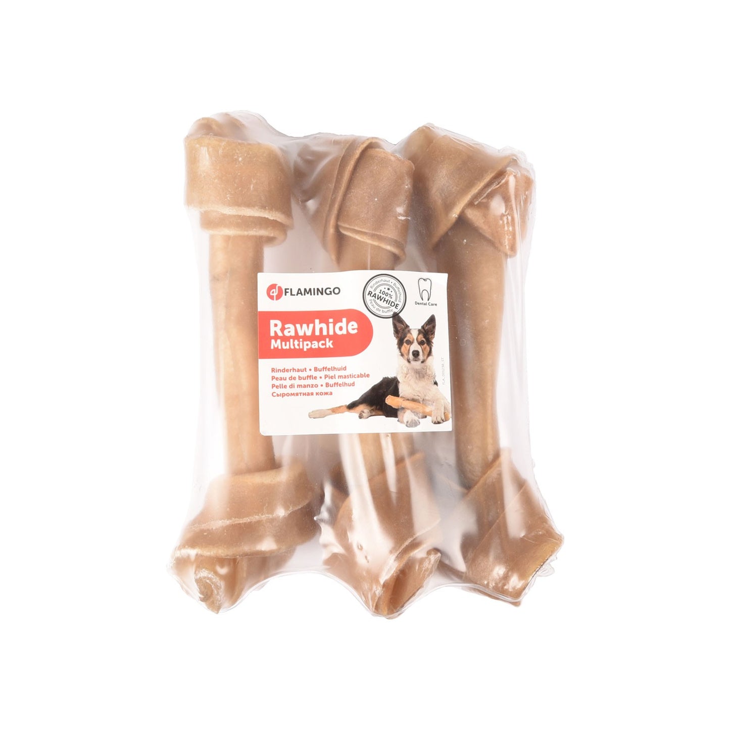 Flamingo Snacks R'Hide Osso Annodato Per Cani Adulti Di Tutte Le Taglie 20cm 100gr / 3pz 300gr