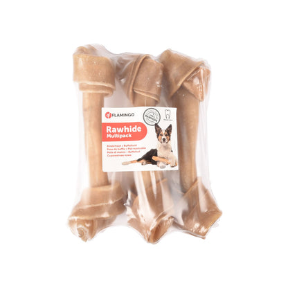 Flamingo Snacks R'Hide Osso Annodato Per Cani Adulti Di Tutte Le Taglie 20cm 100gr / 3pz 300gr