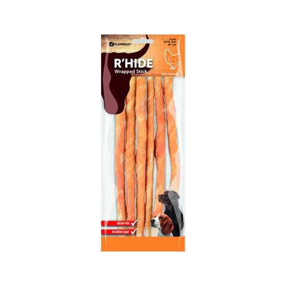 Flamingo Snacks R'Hide Bastonicino Con Pollo Per Cani Adulti Di Tutte Le Taglie 25cm 20-22gr / 6pz 130gr