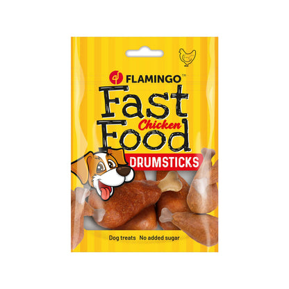 Flamingo Snacks Fast Food Coscia Di Pollo Per Cani Adulti Di Tutte Le Taglie 3pz 140gr