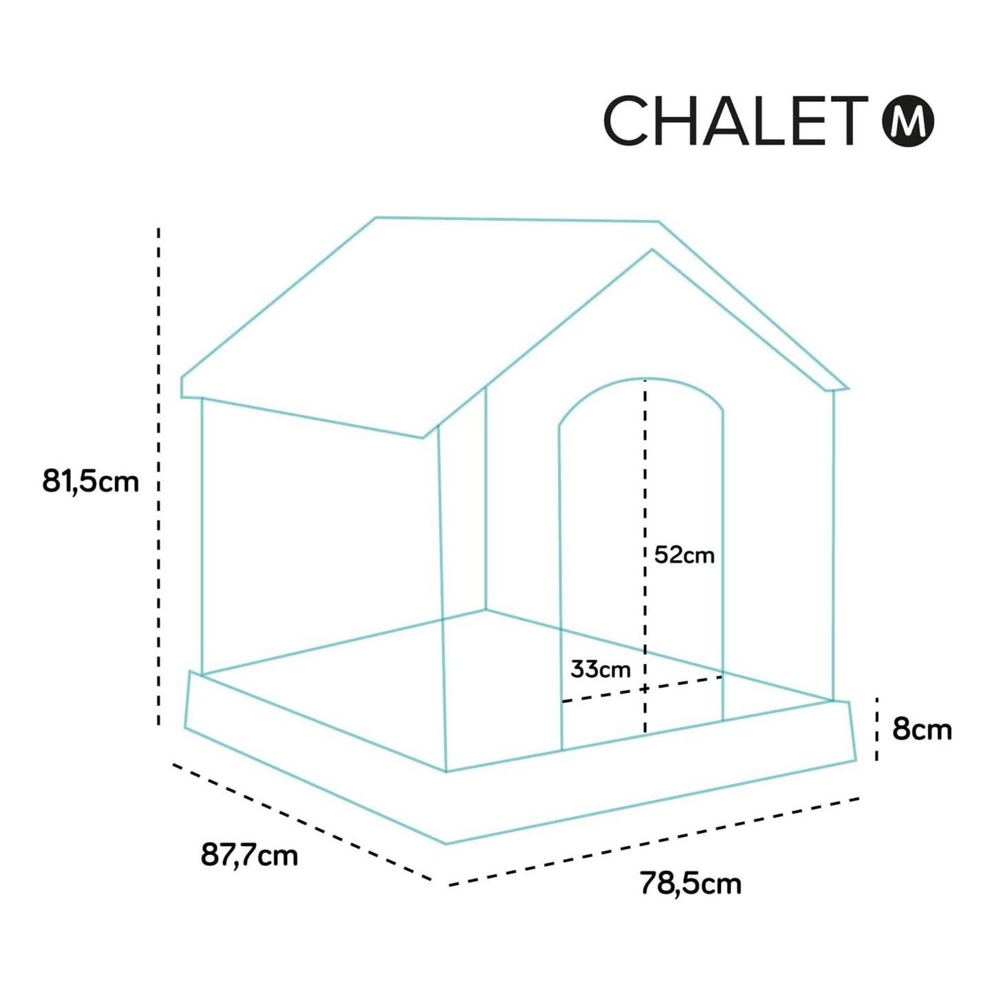 AqpetFriends Chalet Medium Cuccia In Plastica Smontabile Per Cani di Taglia Media