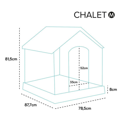AqpetFriends Chalet Medium Cuccia In Plastica Smontabile Per Cani di Taglia Media