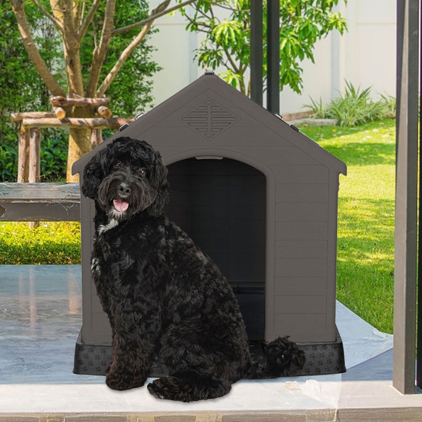 AqpetFriends Chalet Large Cuccia In Plastica Smontabile Per Cani di Taglia Grande