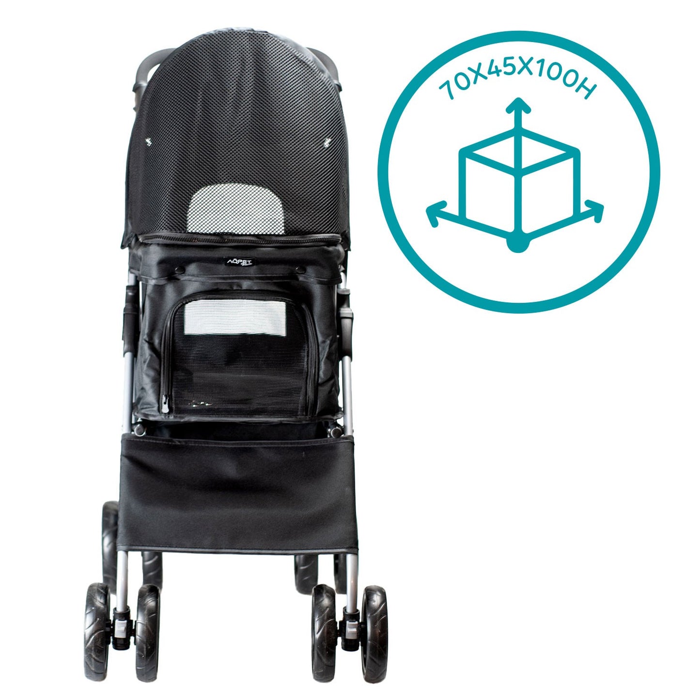 AqpetFriends PetBuggy Passeggino Comodo e Pratico Per Cani Di Taglia Medio/Piccola