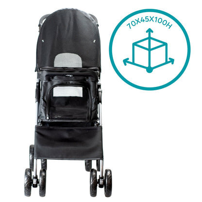 AqpetFriends PetBuggy Passeggino Comodo e Pratico Per Cani Di Taglia Medio/Piccola