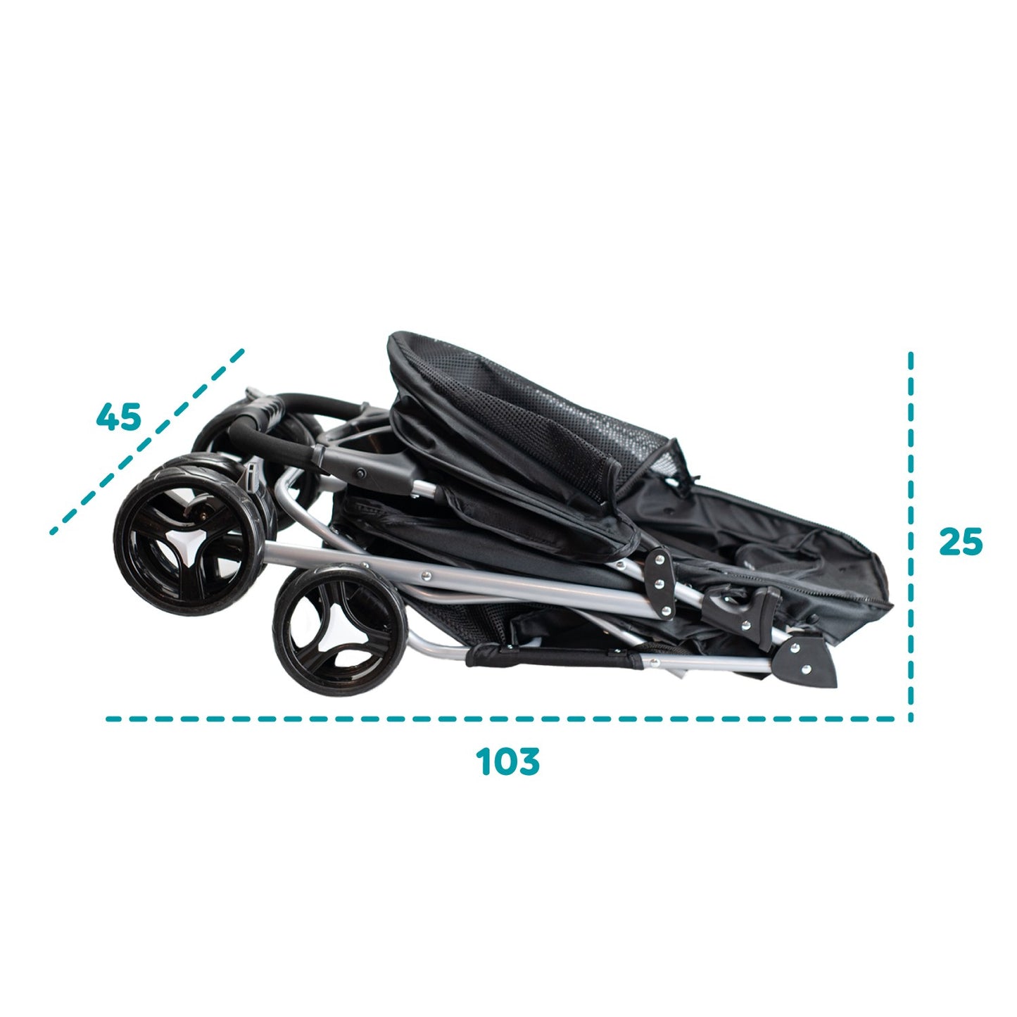 AqpetFriends PetBuggy Passeggino Comodo e Pratico Per Cani Di Taglia Medio/Piccola