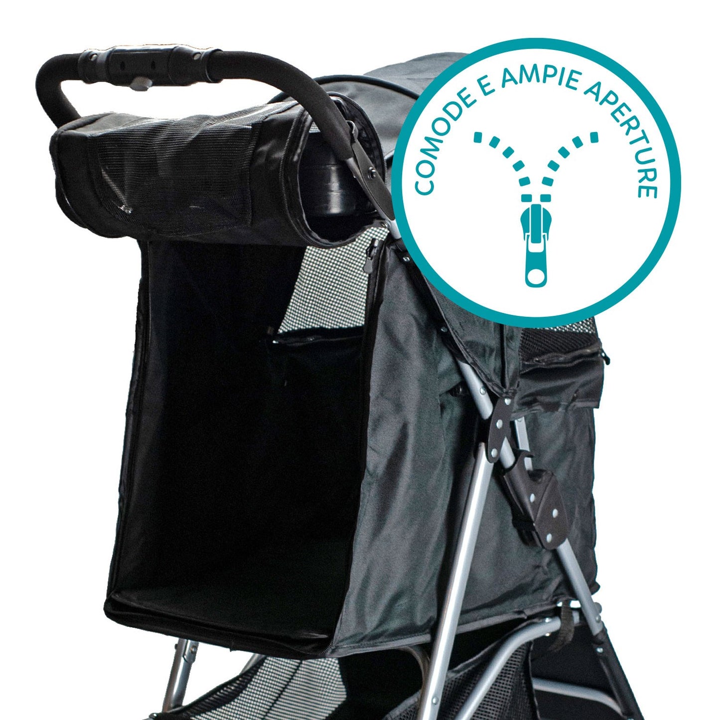 AqpetFriends PetBuggy Passeggino Comodo e Pratico Per Cani Di Taglia Medio/Piccola