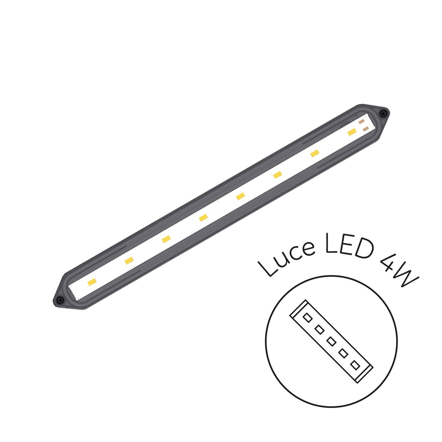 Aqpet Simply LED 30 Acquario Completo Con Illuminazione Led, Filtro E Cover Apribile Colore Bianco 30L