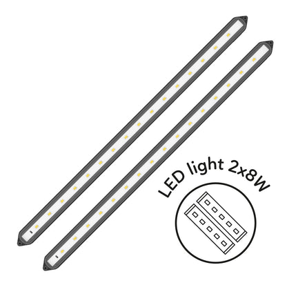 Aqpet Simply LED 100 Acquario Completo Di Doppia Luce LED, Filtro E Riscaldatore Colore Bianco 100L