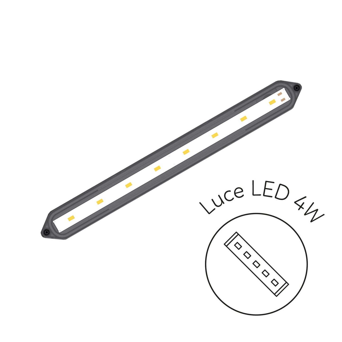 Aqpet Simply LED 30 Set Acquario Acqua Dolce Completo Di Luce LED E Filtro 30L