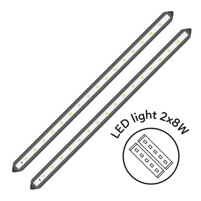 Aqpet Simply LED 100 Set Acquario Acqua Dolce Completo Di Doppia Luce LED, Filtro E Riscaldatore 100L