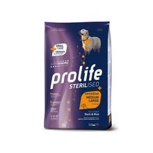 Prolife Sterilised Sensitive Adult Duck & Rice Mini Crocchette di Anatra e Riso per Cani Adulti Taglia Medio/Grande