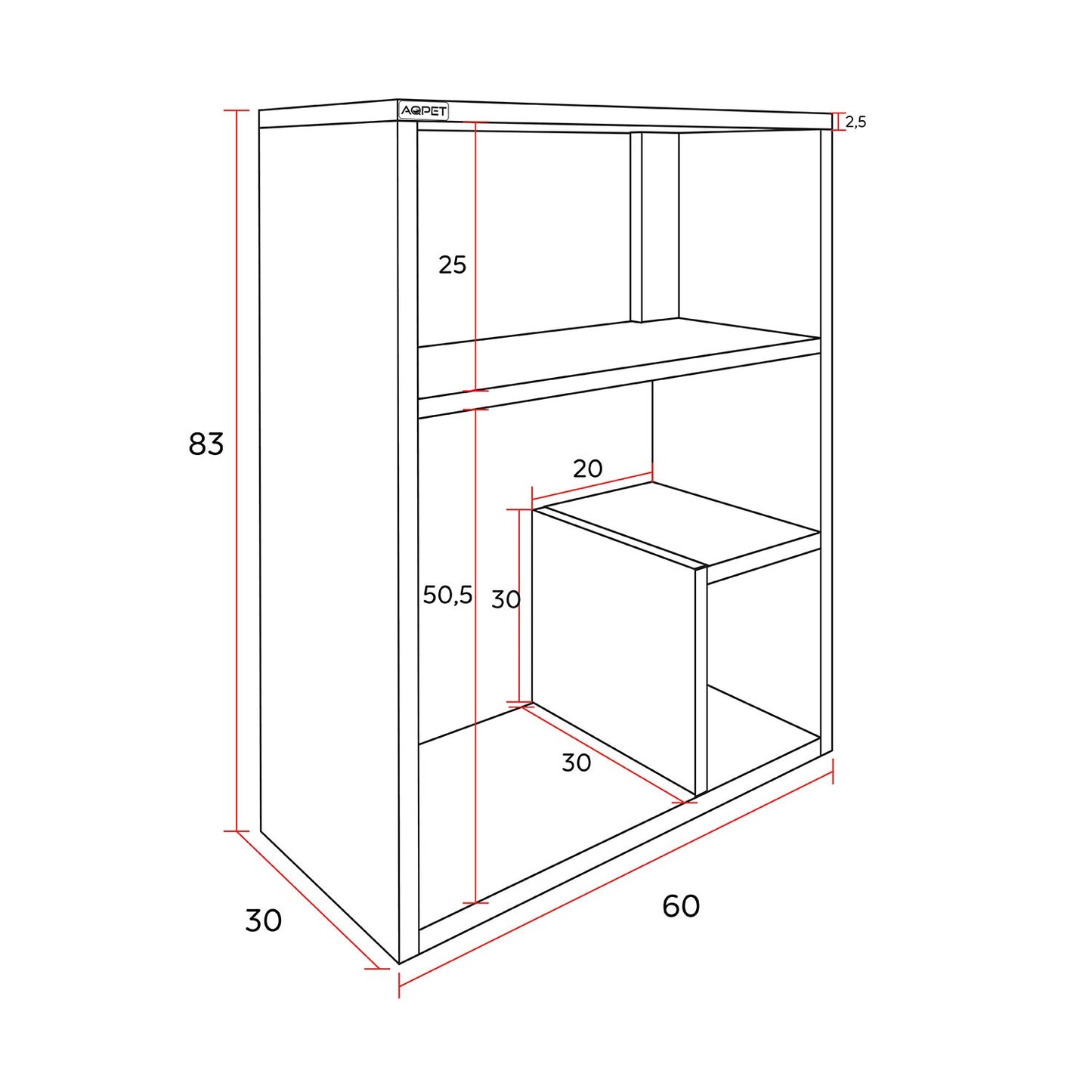 Aqpet Cabinet Nature Supporto In Legno Per Acquari