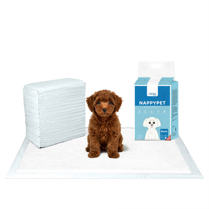 AqpetFriends Nappy Pet Basic Tappetino Assorbente Con Strisce Adesive 180 pz