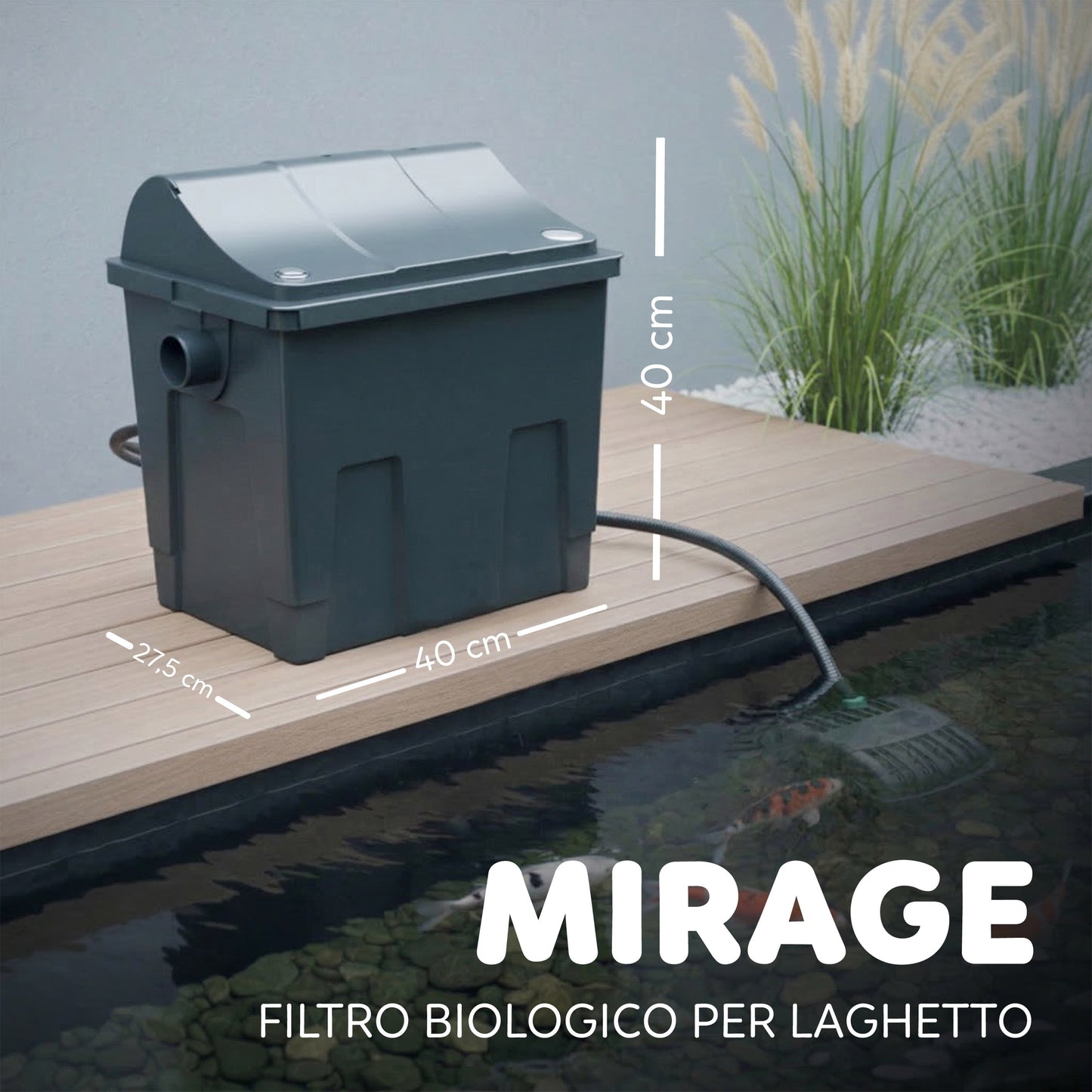 AQPond Mirage Filtro per laghetto completo di pompa e sterilizzatrice 9 watt