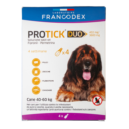 Francodex Protick Duo Antiparassitario Spot-on per cani varie taglie
