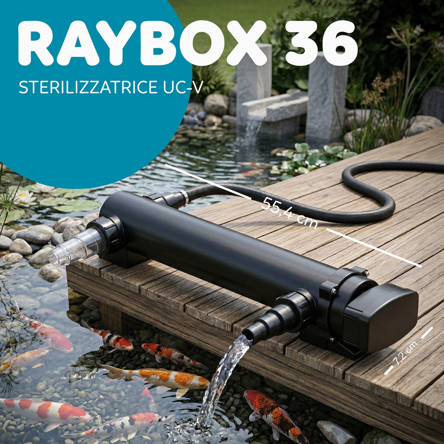 AQPond Raybox Sterilizzatrice per laghetto e acquari