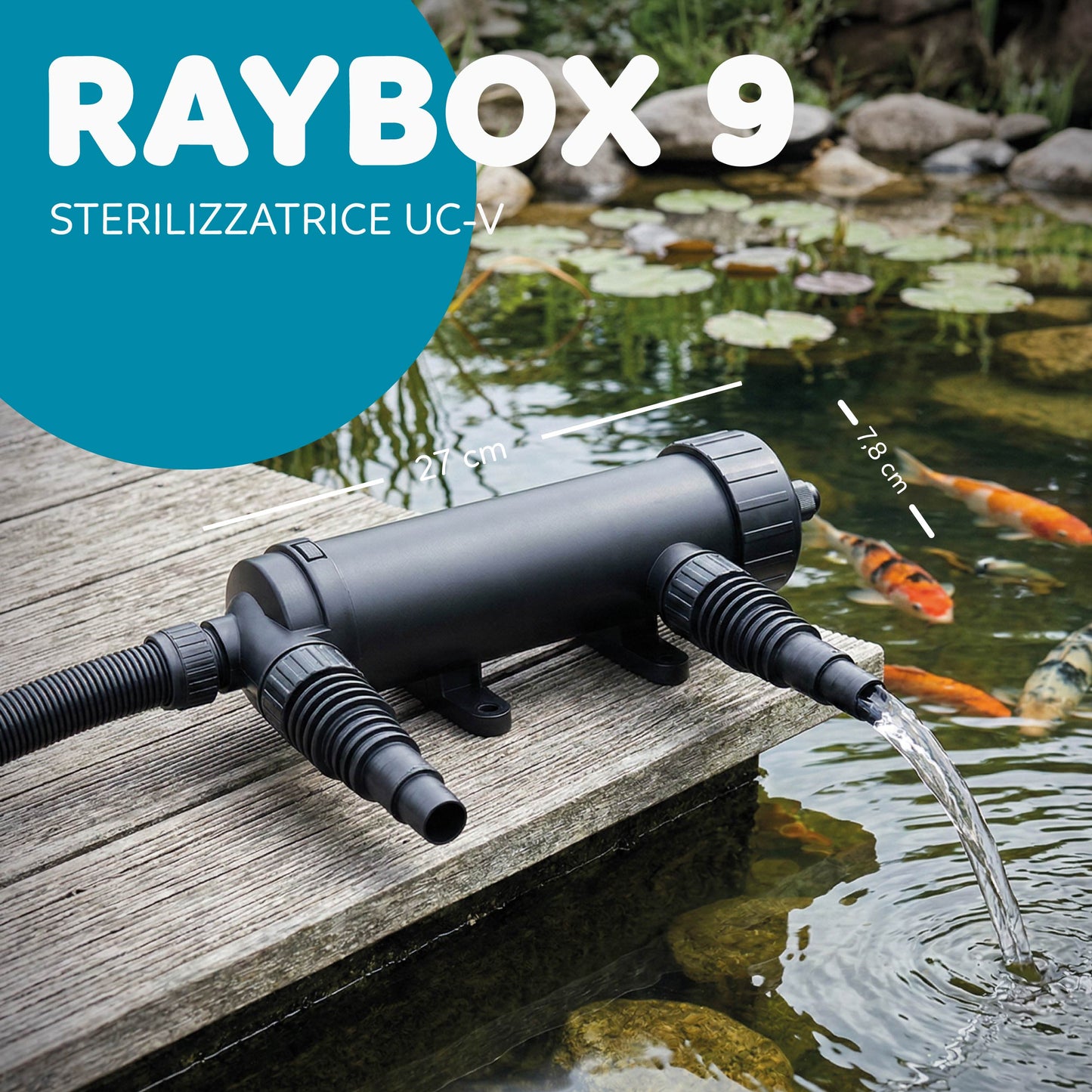 AQPond Raybox Sterilizzatrice per laghetto e acquari