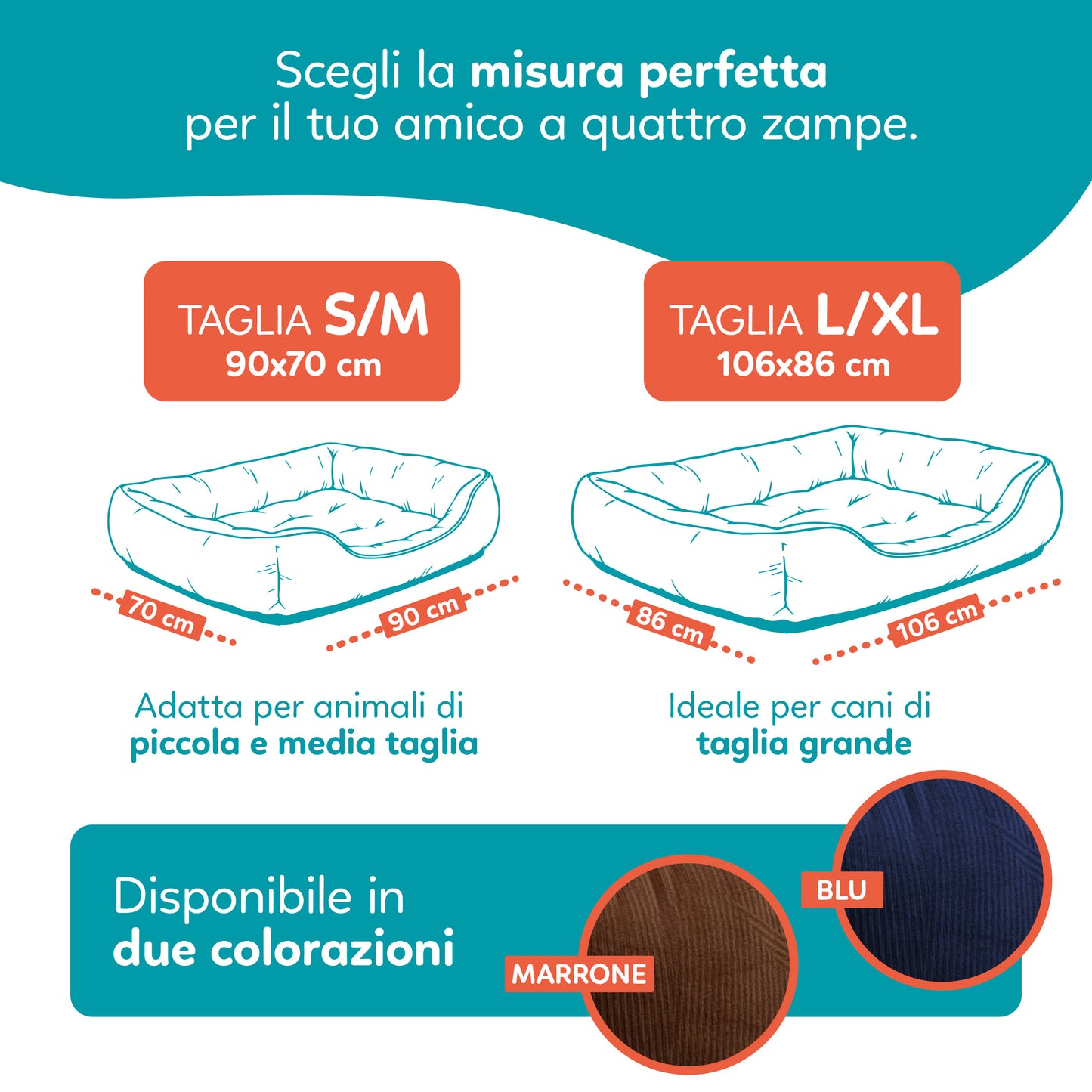 AQPetFriends Sofy Cuccia in tessuto extramorbida