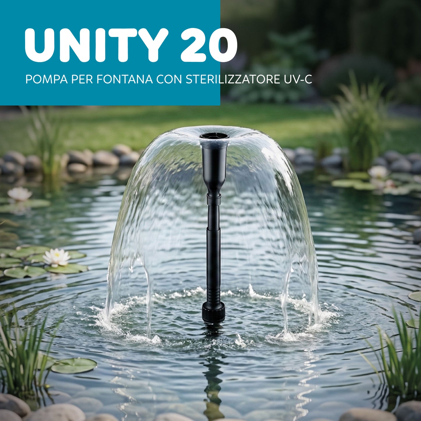 AQPond Unity 20 Filtro per laghetto All-in-one completo di sterilizzatrice