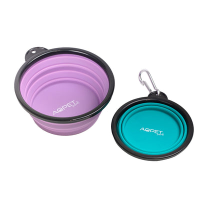 AqpetFriends Gnammy Travel Ciotola Da Viaggio Pieghevole In Silicone