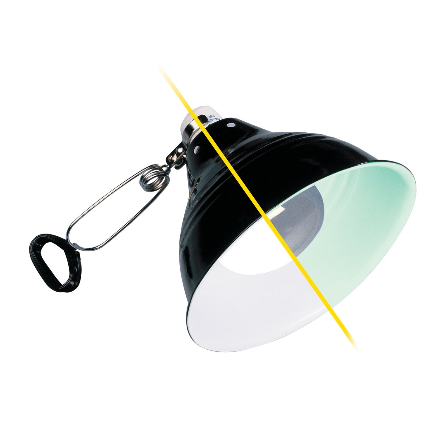 Exoterra Glow Light Lampada Porcellana con Pinza Metallica + Riflettore Fosforescente per Terrari