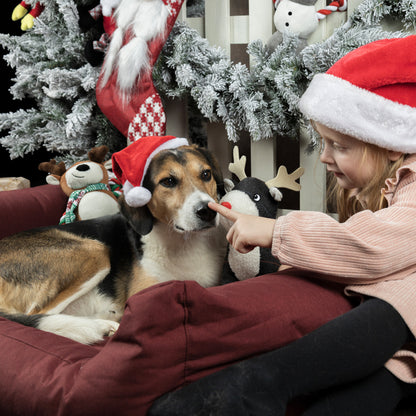 Flamingo Natale Ponne Cappello da Babbo Natale per cane Rosso 17,5x4x22CM