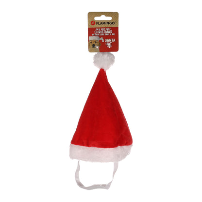 Flamingo Natale Ponne Cappello da Babbo Natale per cane Rosso 17,5x4x22CM