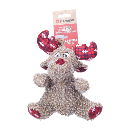 Flamingo Giocattolo di Natale per cane Krola Renna seduto marrone 19x13x24cm