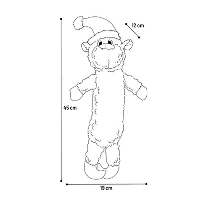 Flamingo Giocattolo di Natale per cane Krola Renna corpo lungo marrone 19x12x45cm