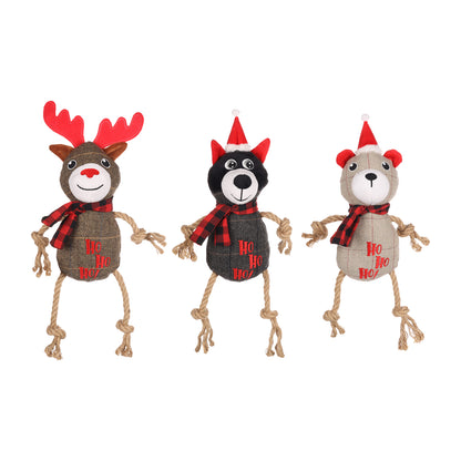 Flamingo Giocattolo di Natale per cane Beta animale + corda