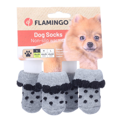 Flamingo Calza per cani Asia 4pzs grigio