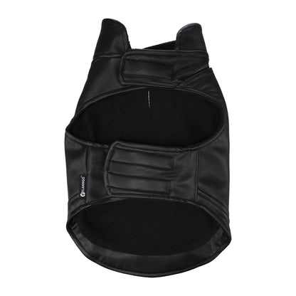 Flamingo Cappotto per cane Sergio nero in cuoio sintetico stile chiodo