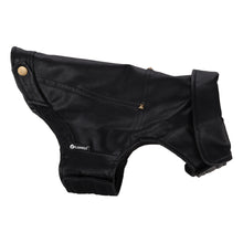 Flamingo Cappotto per cane Sancho nero in cuoio sintetico stile Biker