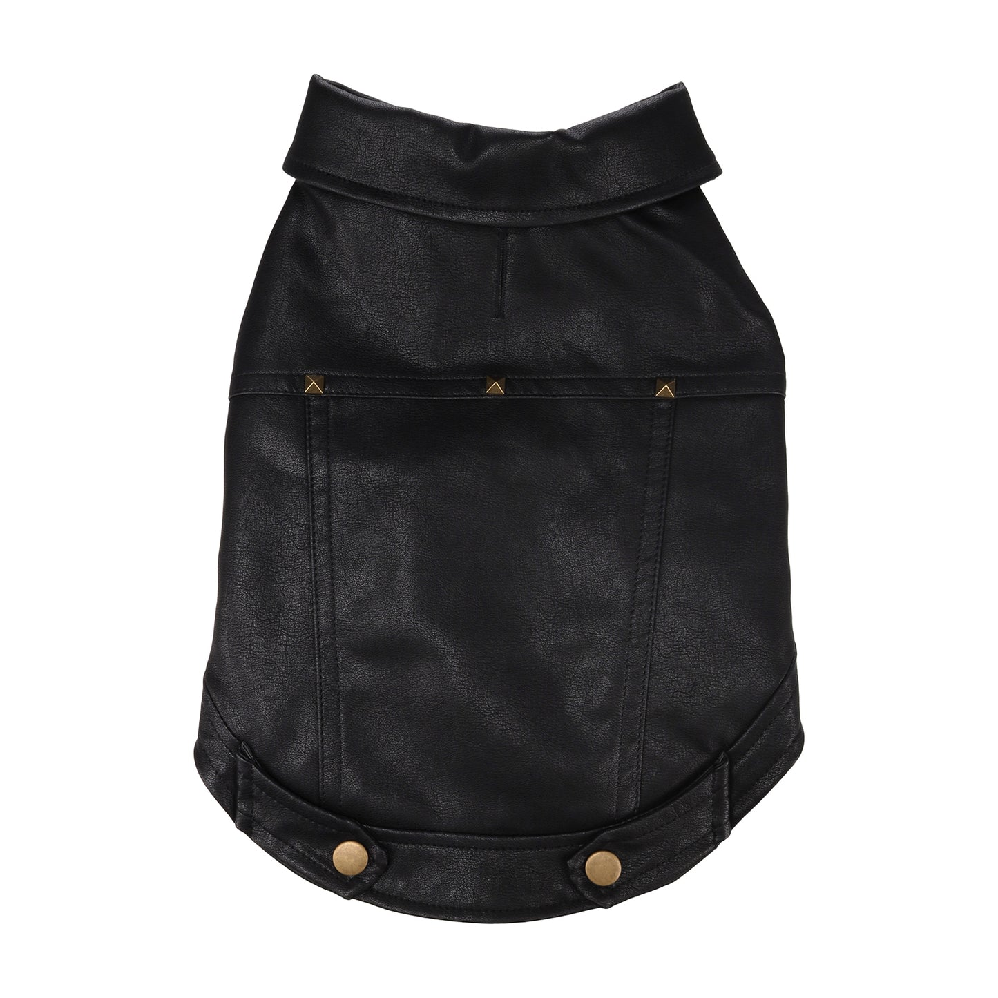 Flamingo Cappotto per cane Sancho nero in cuoio sintetico stile Biker