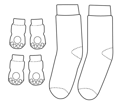 Flamingo calzini abbinati Natale per cane e persona Keysa Rosso