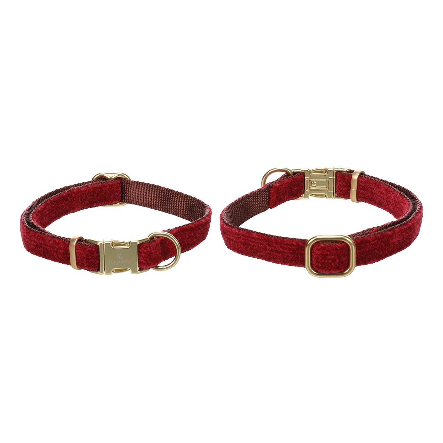 Flamingo Collare per cane rosso due taglie