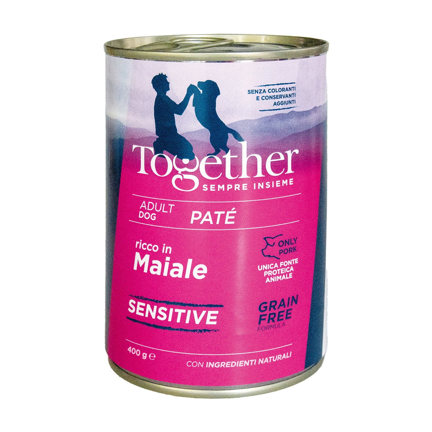 Together Pet Adult Sensitive Paté delicato grain free 400g per cani adulti con monoproteina animale in diversi gusti