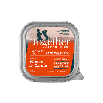 Together Pet Adult Sensitive Paté delicato grain free 150g per cani adulti con monoproteina animale in diversi gusti