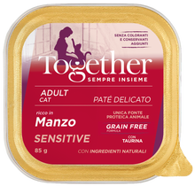 Together Cat Sensitive Paté delicato alimento completo grain free per gatti adulti con una sola fonte proteica animale 85g diversi gusti