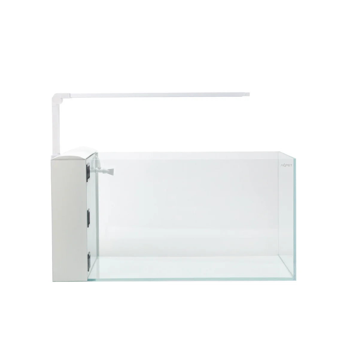 Aqpet Aqua 60 Rear Kit Vasca In Vetro Extrachiaro Con Filtro Laterale e Luce LED Integrata 60x30x30cm Bianco