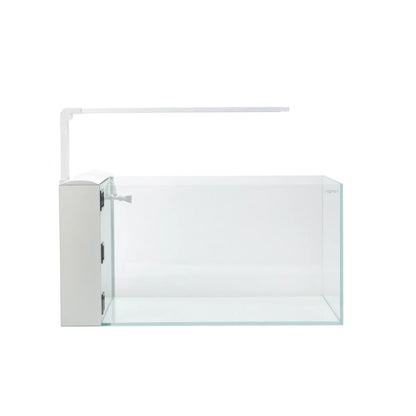 Aqpet Aqua 60 Rear Kit Vasca In Vetro Extrachiaro Con Filtro Laterale e Luce LED Integrata 60x30x30cm Bianco