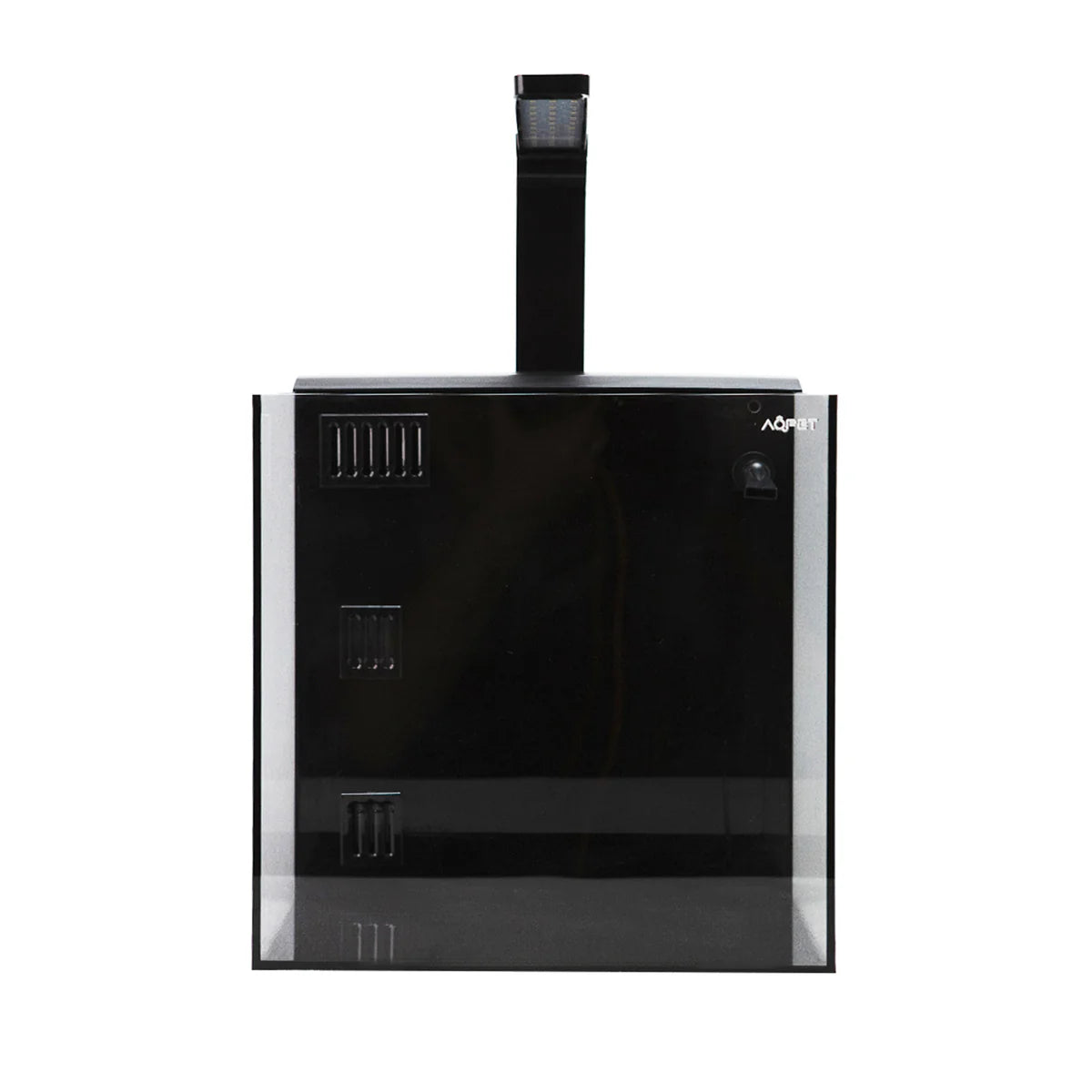 Aqpet Kubic 50 Rear Kit Vasca In Vetro Extrachiaro Con Filtro Posteriore e Luce LED Integrata 50x50x50cm Nero