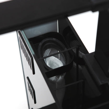 Aqpet Kubic 50 Rear Kit Vasca In Vetro Extrachiaro Con Filtro Posteriore e Luce LED Integrata 50x50x50cm Nero